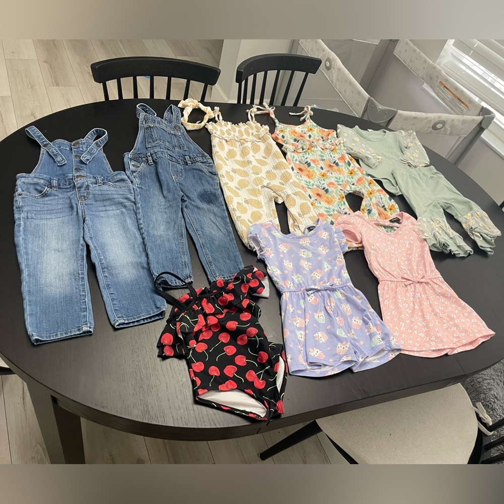 Baby girl jumpsuit clothing bundle 24m/2t